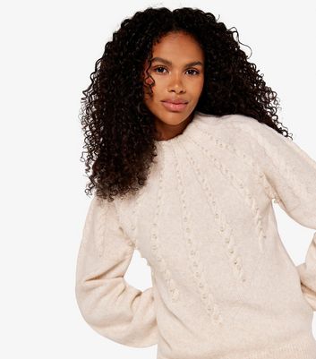 Faux shop pearl sweater