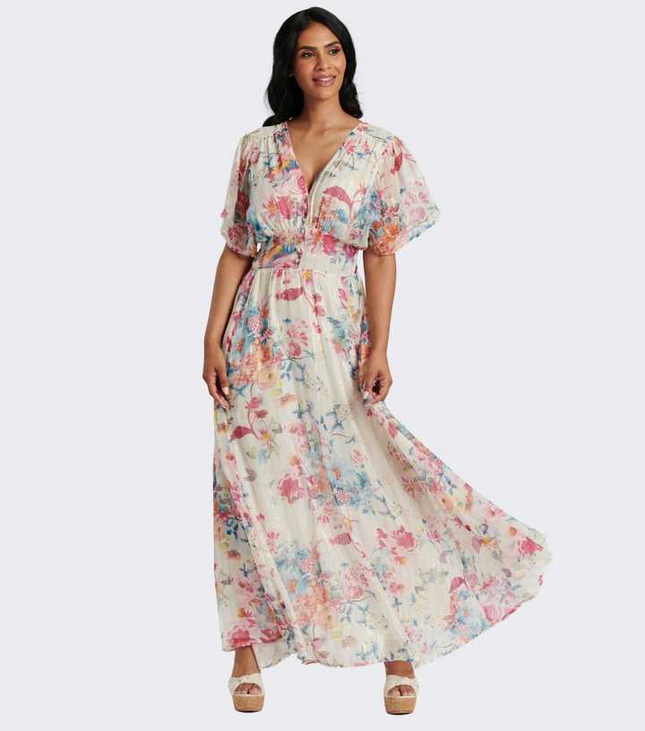 South Beach White Chiffon Maxi Dress