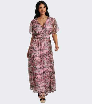 South Beach Pink Chiffon Maxi Dress