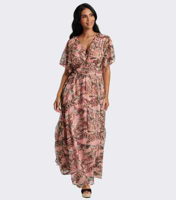 South Beach Light Pink Chiffon Maxi Dress