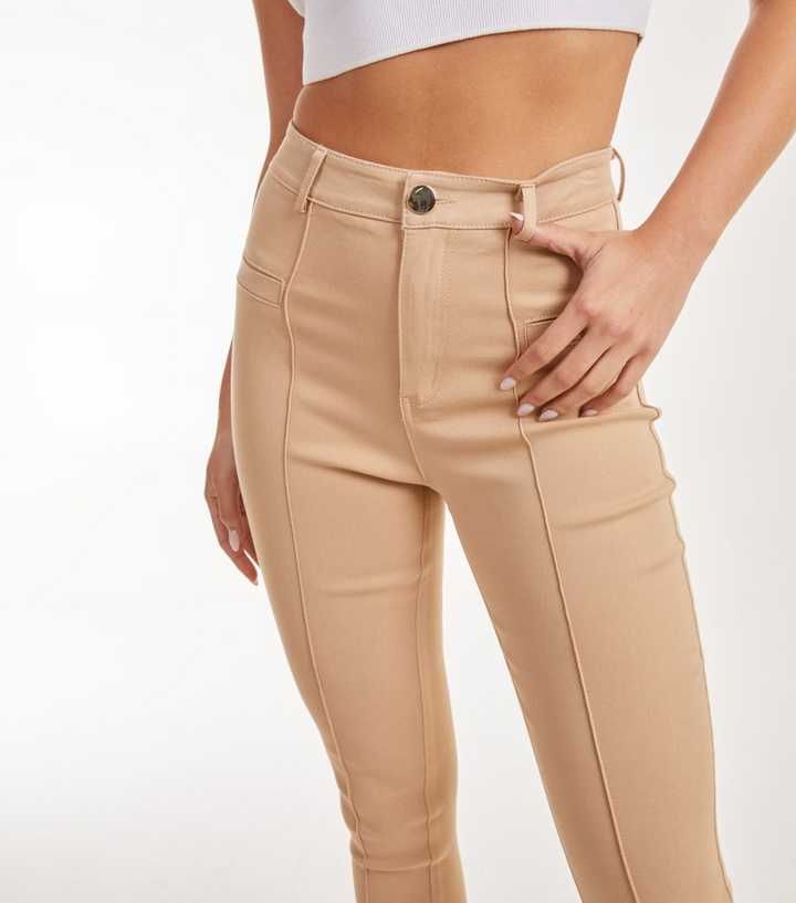 Womens Trousers High Waist Trousers In Skinny Fit Pink Vanilla