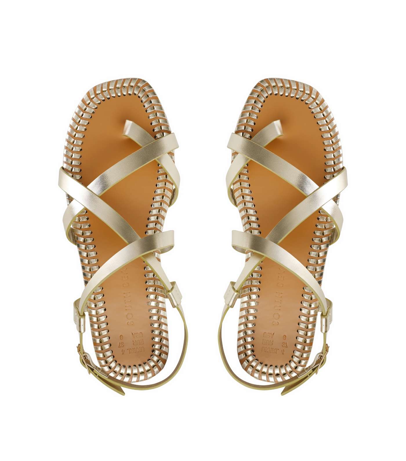 South Beach Gold Strappy Sandals  Image 4