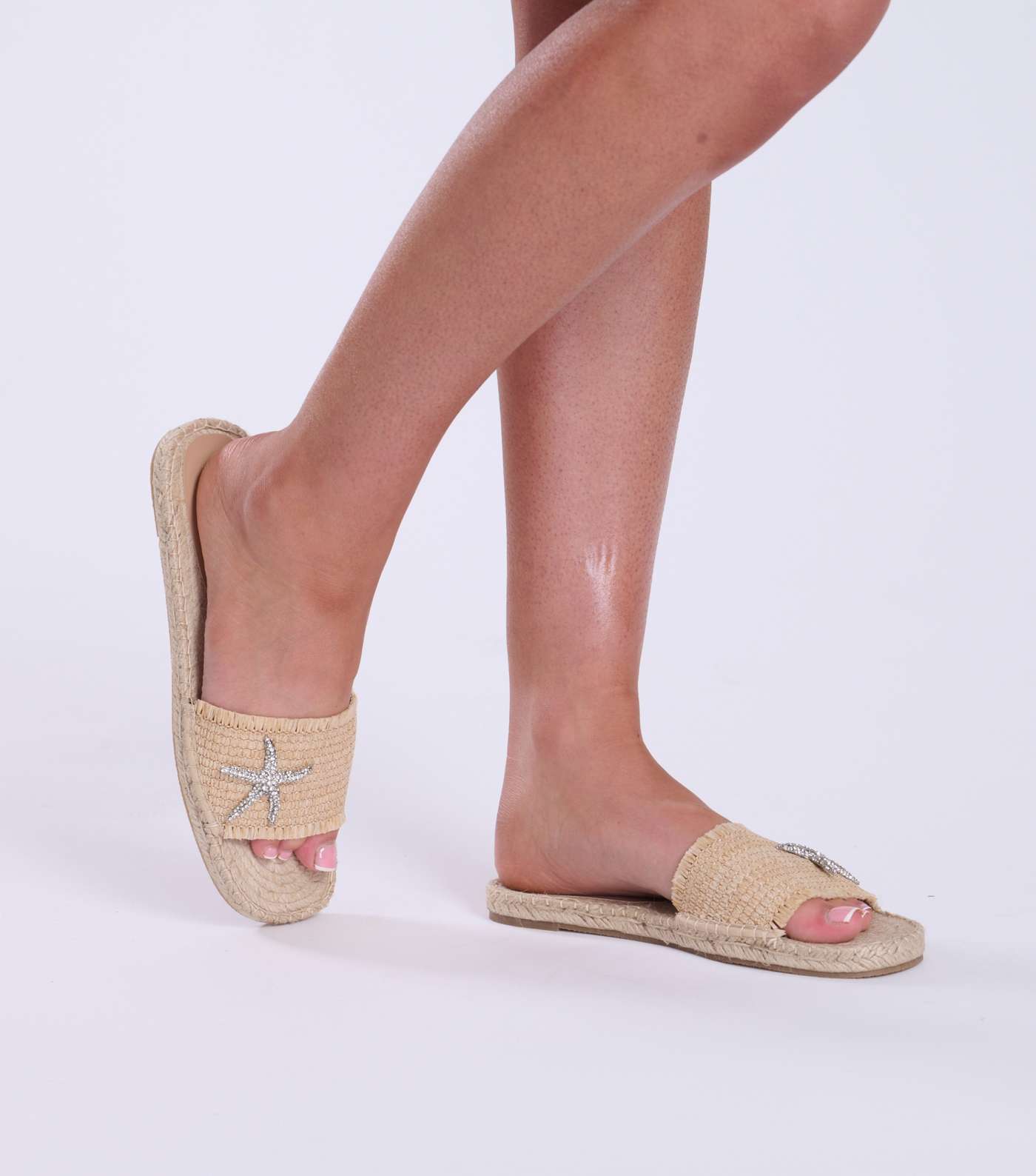 South Beach Beige Starfish-Charm Woven Sandals  Image 2