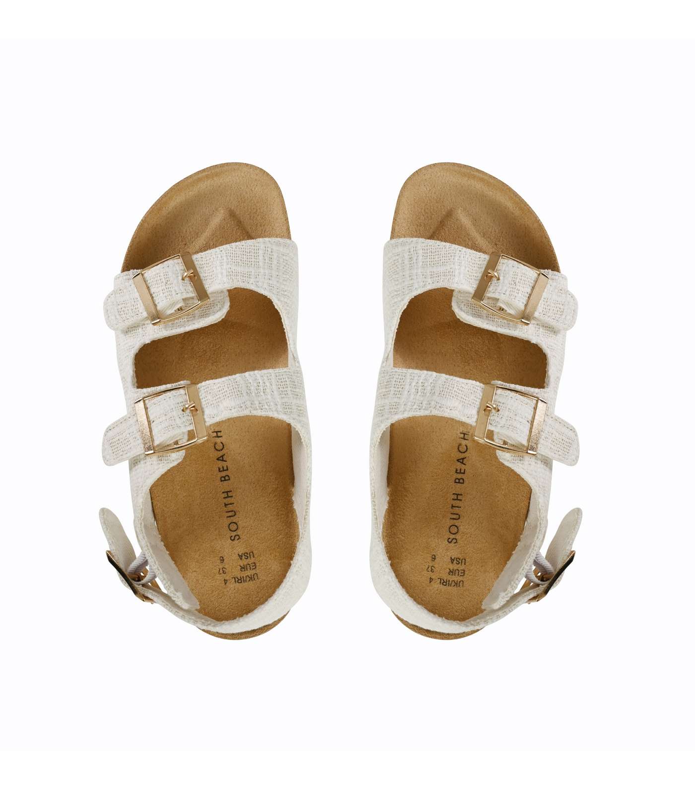 South Beach Cream Double-Strap Sandals  Image 4