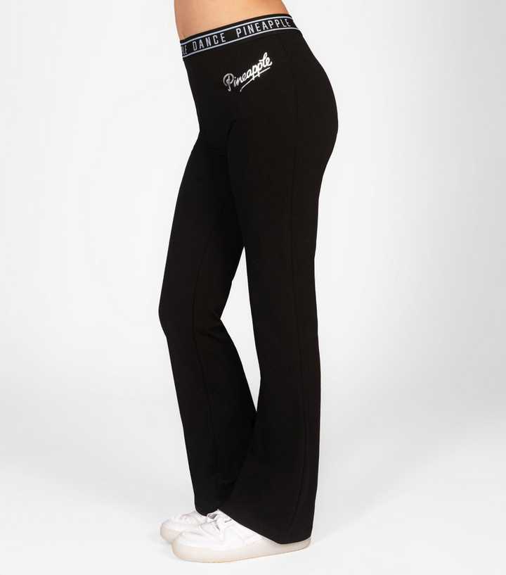 Cotton Foldover Flare Yoga Pants