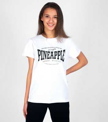 Pineapple Girls White Cotton Logo T-Shirt