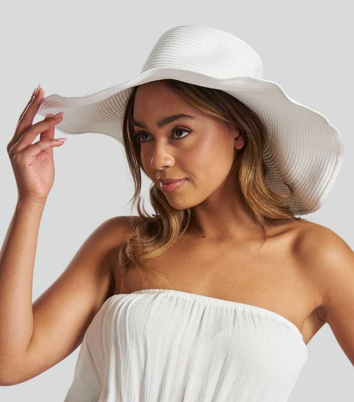 South Beach White Floppy Sun Hat