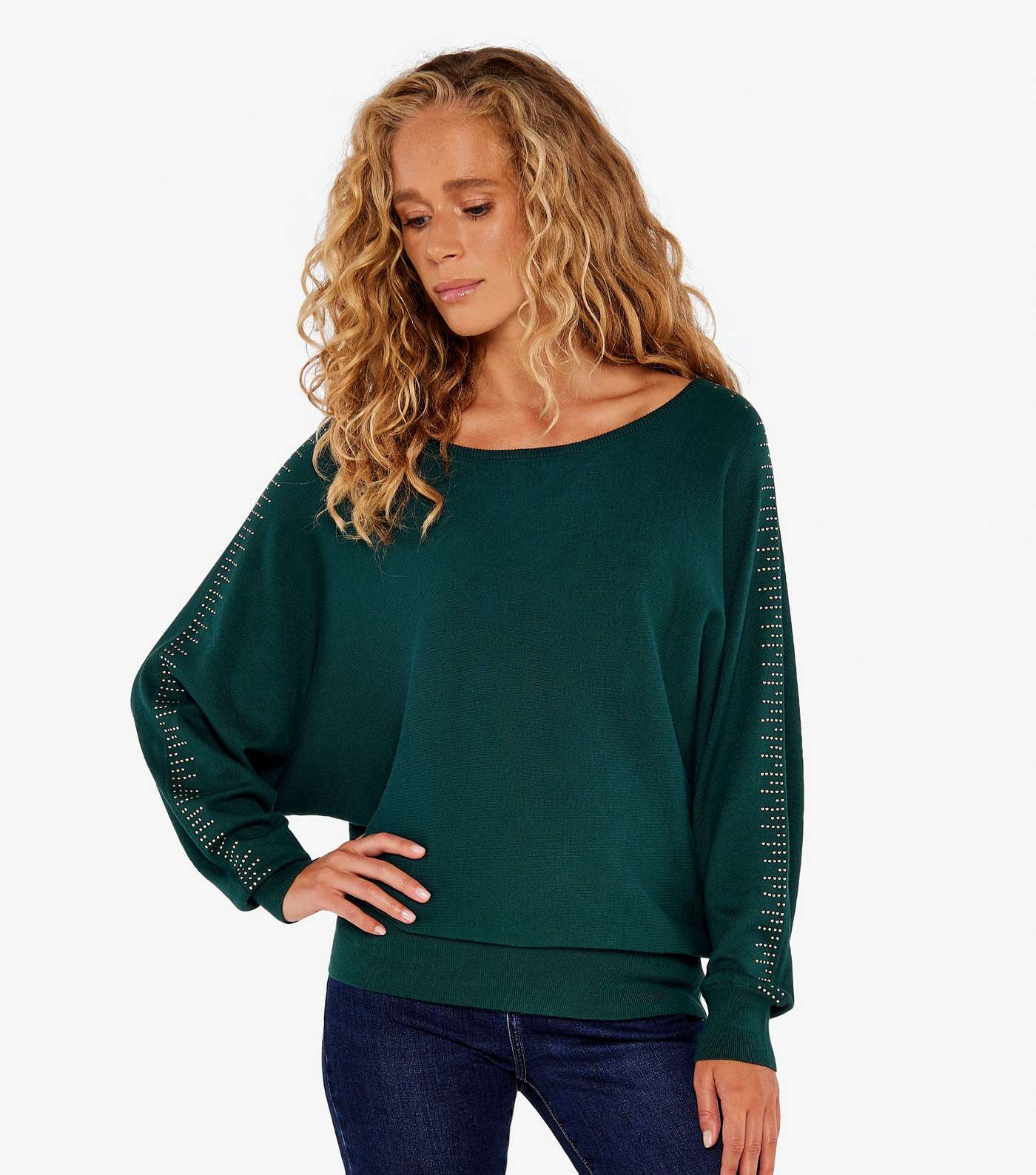 Batwing Sleeve Pointelle Knit Crop Top in Pea Green - Retro, Indie and  Unique Fashion