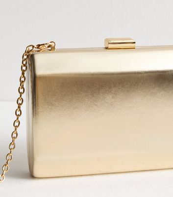 New look gold clutch sale