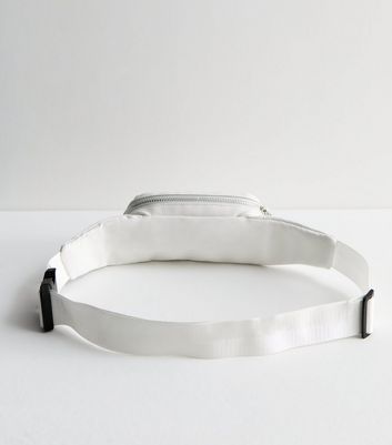 White Leather-Look Quilted Bumbag New Look