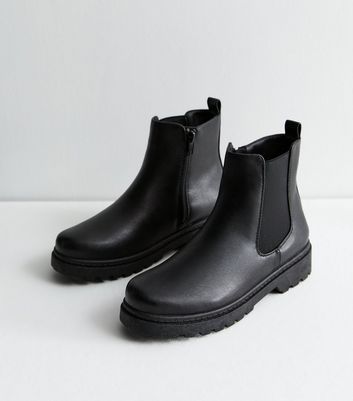 Black chelsea boots womens new look on sale