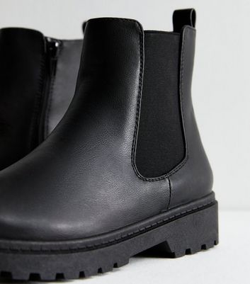 Black Chunky Chelsea Boots New Look