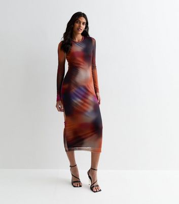 New look mesh midi dress sale