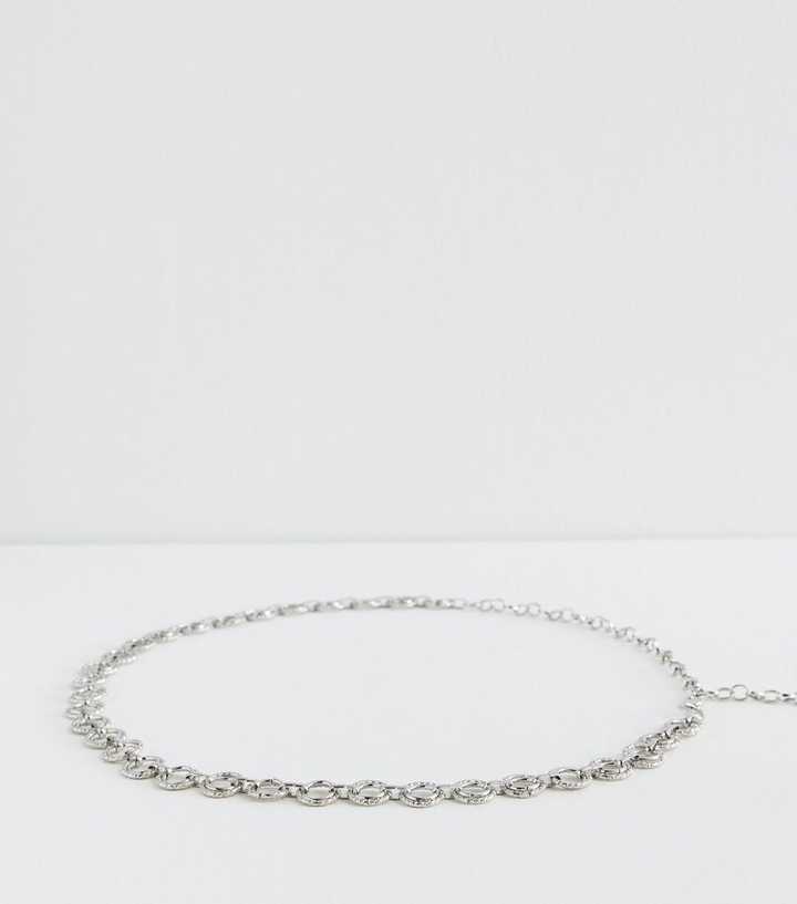 Silver-Tone Chain Belt 