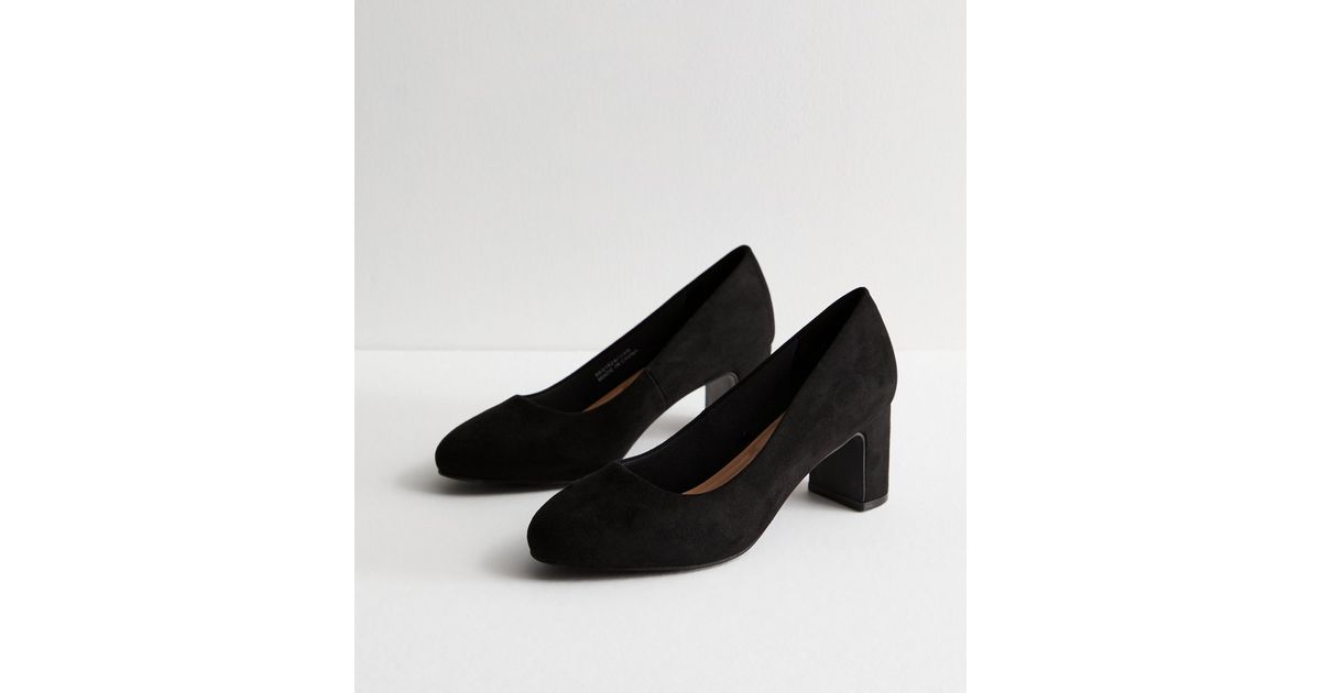 block heel wide fit shoes