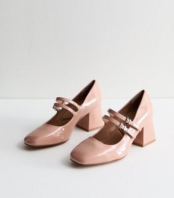 Pink mary jane heels best sale