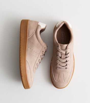 Mink Suede-Look Low Top Trainers 