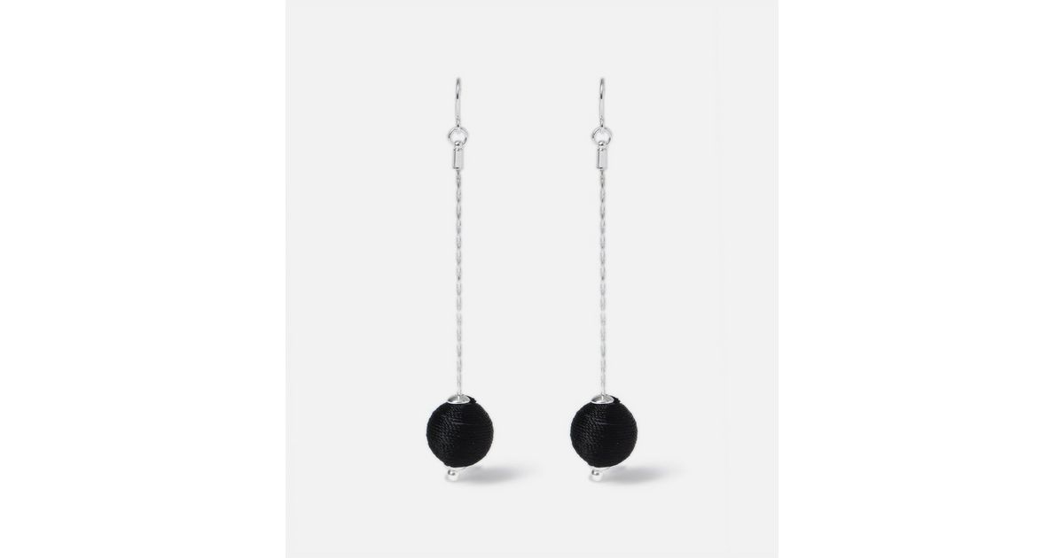 Muse Woven Ball Drop Earrings New Look