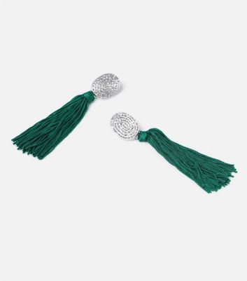 Hunter green deals tassel earrings