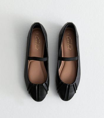 Black ballet flats comfortable online