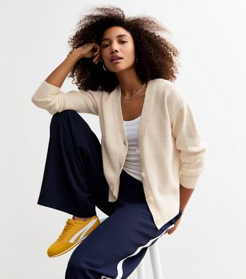 5112109 Cream Button Cardigan main image 1