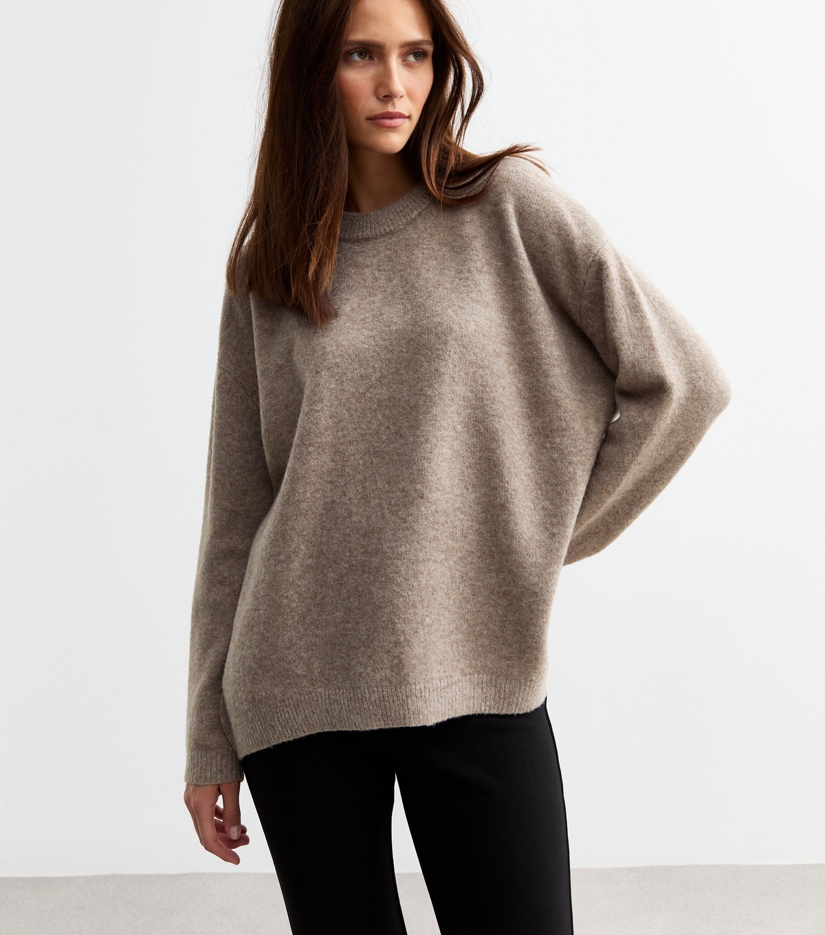 Women's Mink Oversized Knitted Jumper New Look