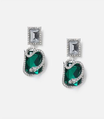 Emerald green earrings deals new look