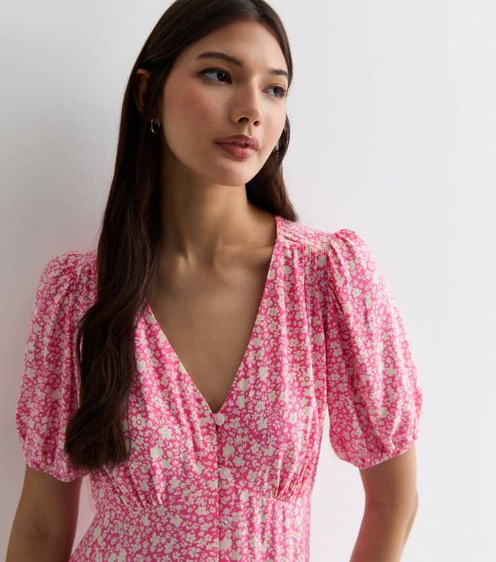 new look pink midi dress Another World Pink Sequin Midi Dress - US 6