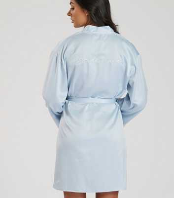 Loungeable Blue Bridesmaid Satin Robe 