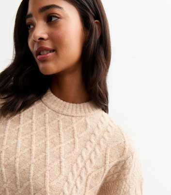 Camel Cable Knit Jumper