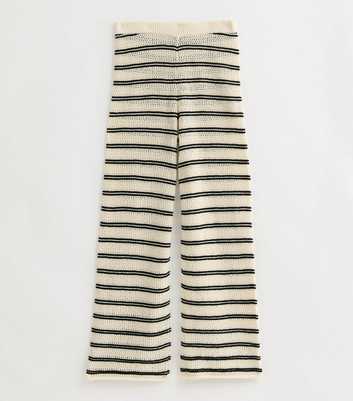 Black Crochet-Knit Wide Leg Beach Trousers