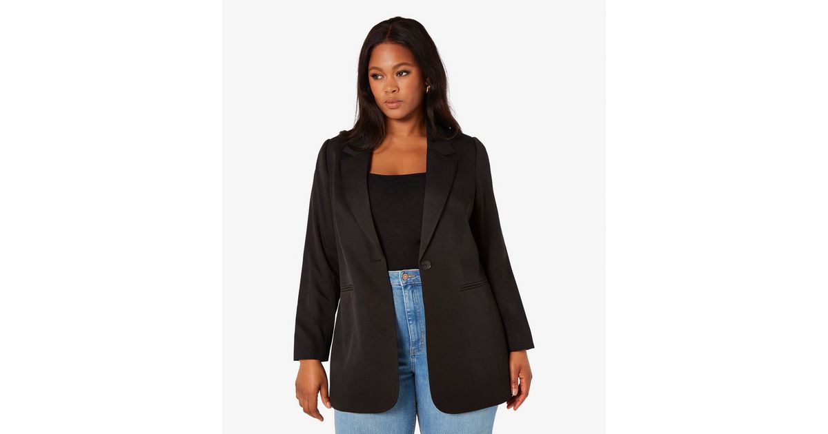 Apricot Curves Black Blazer New Look