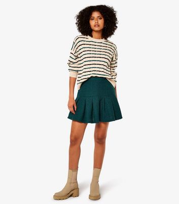 New look sale green pleated skirt