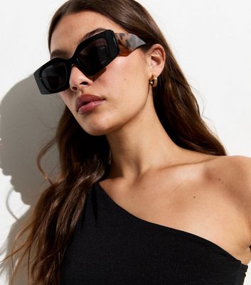 Black Tortoiseshell Sunglasses New Look