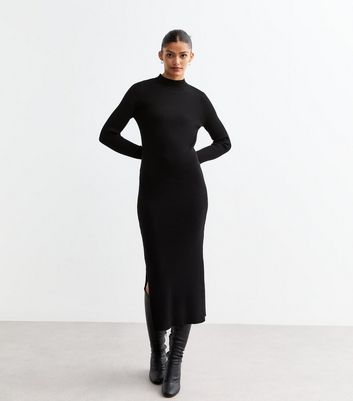 Midi dress in ribbed knit hotsell