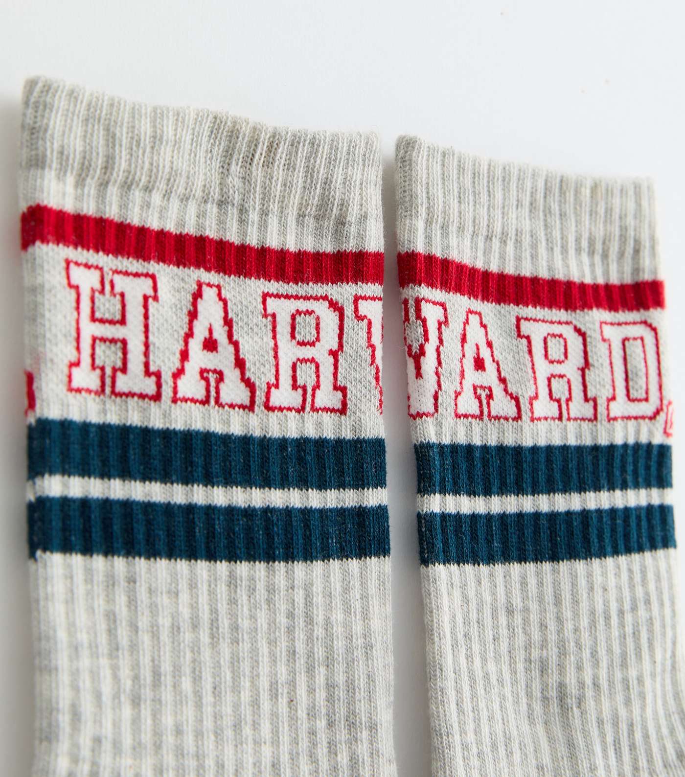 Pale Grey Harvard University Tube Socks Image 3