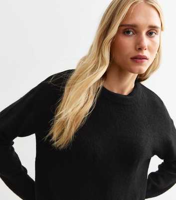 Black Side Slit Jumper 