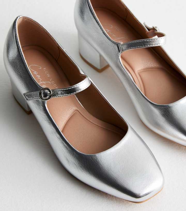 chinese dress ladies Amazon.com | DINTAHA Metallic Silver Kitten Heels for Women,Pointed Toe  Slingback Heels for Women,Low Heel Dress Shoes for Women,Size 4.5 main image 0