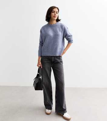 Blue Soft Knit Crew Neck Jumper 