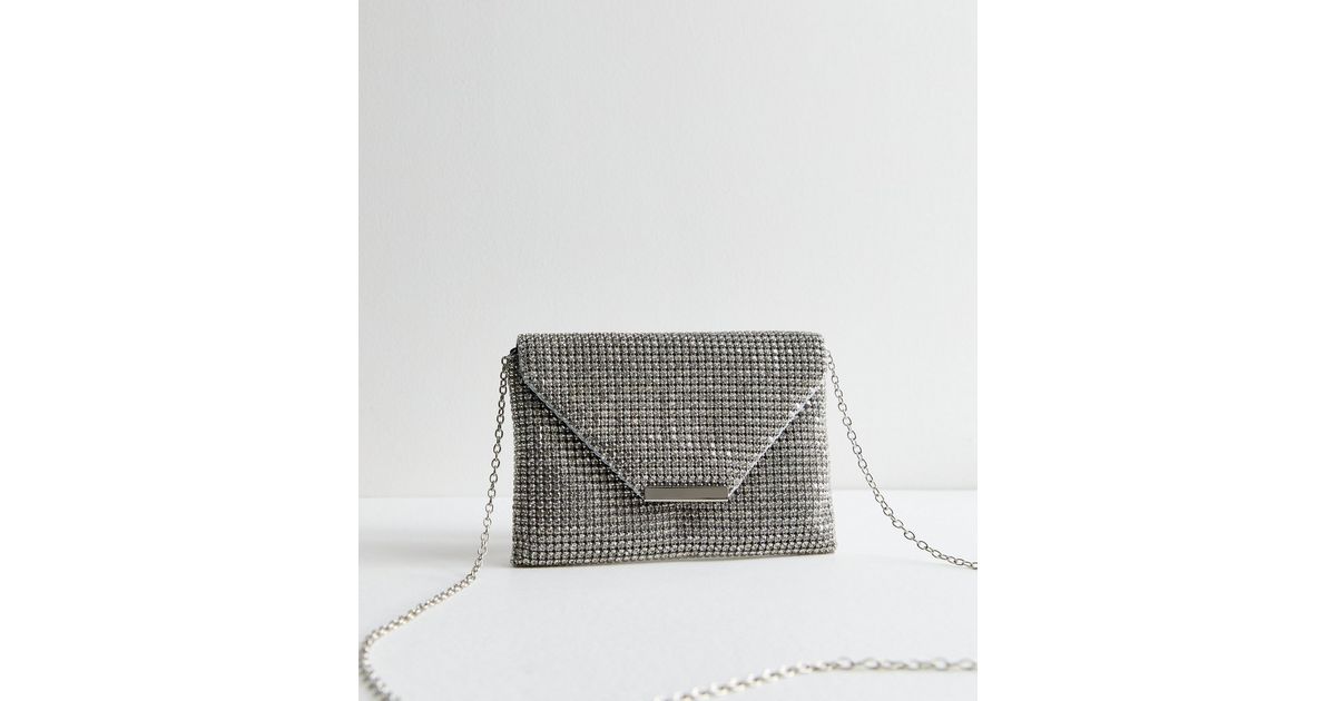 Yellow Clutch with Diamante Feature