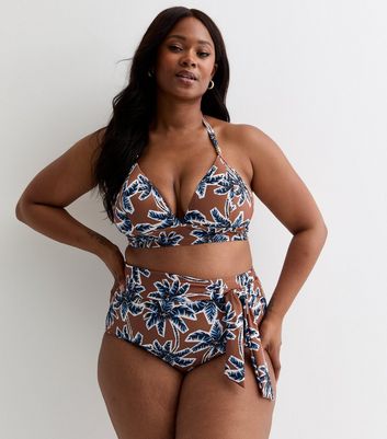 Palm tree high waisted bikini on sale