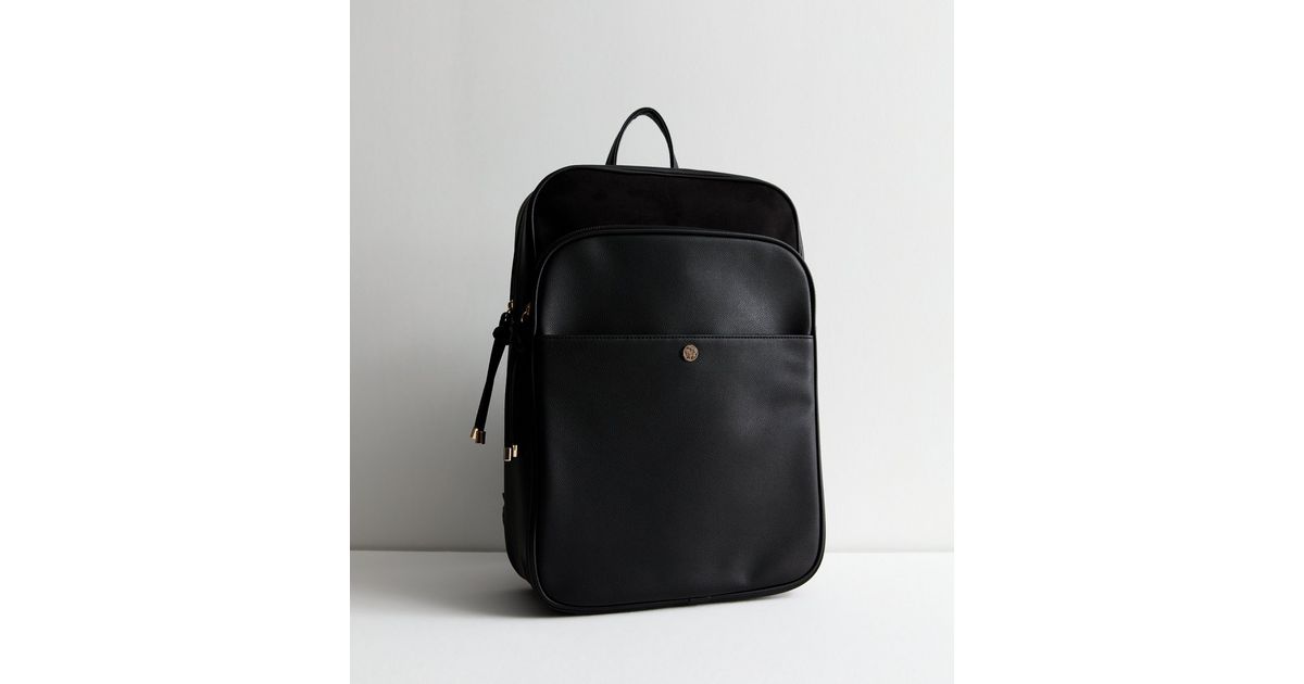 Black Laptop Backpack New Look