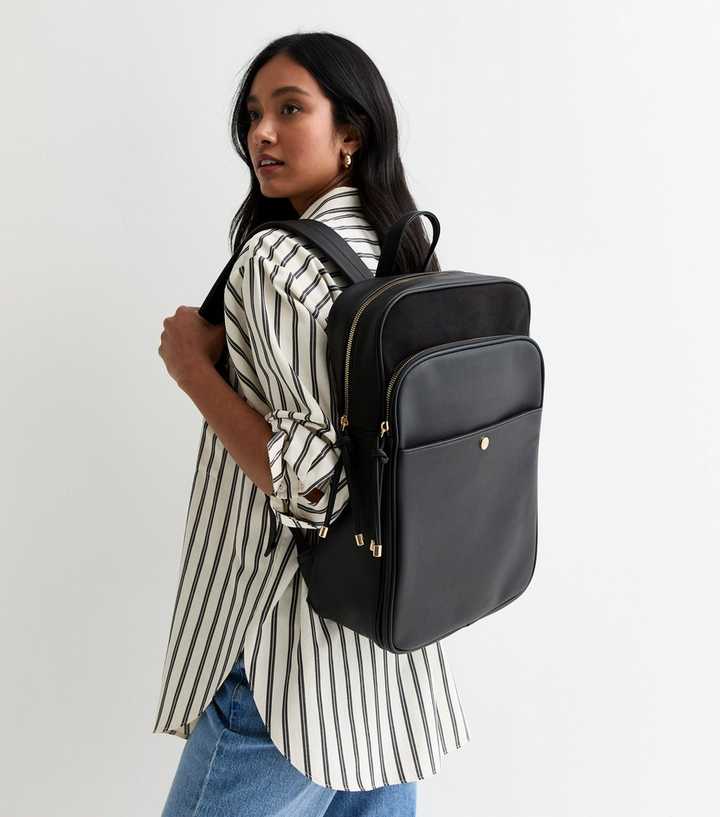 black backpack women laptop Bag Stay organized and on Laptop Backpack for Women Work
