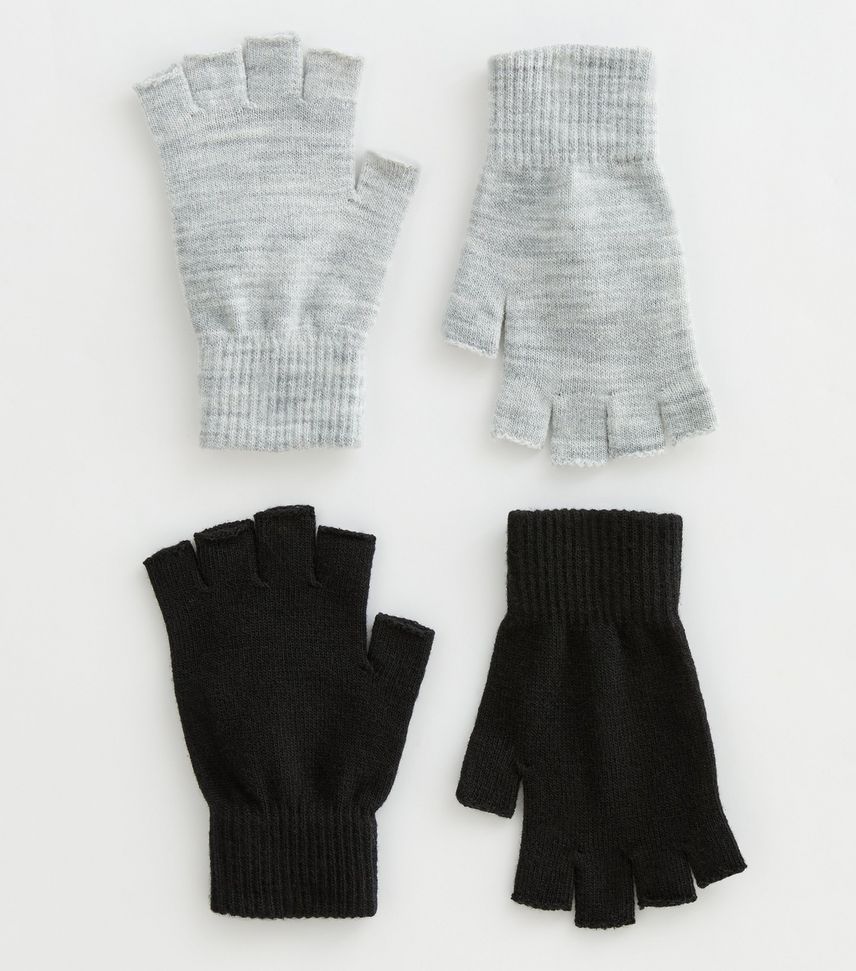 2 Pack of Fingerless Gloves New Look