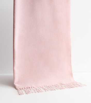 Pink Fringed Scarf