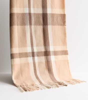 Brown Checkered Scarf 