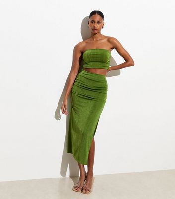 Green midi skirt 00 hotsell