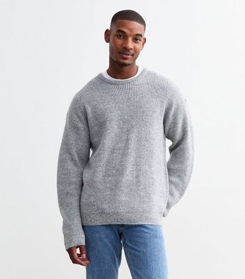 Plain grey jumper mens best sale