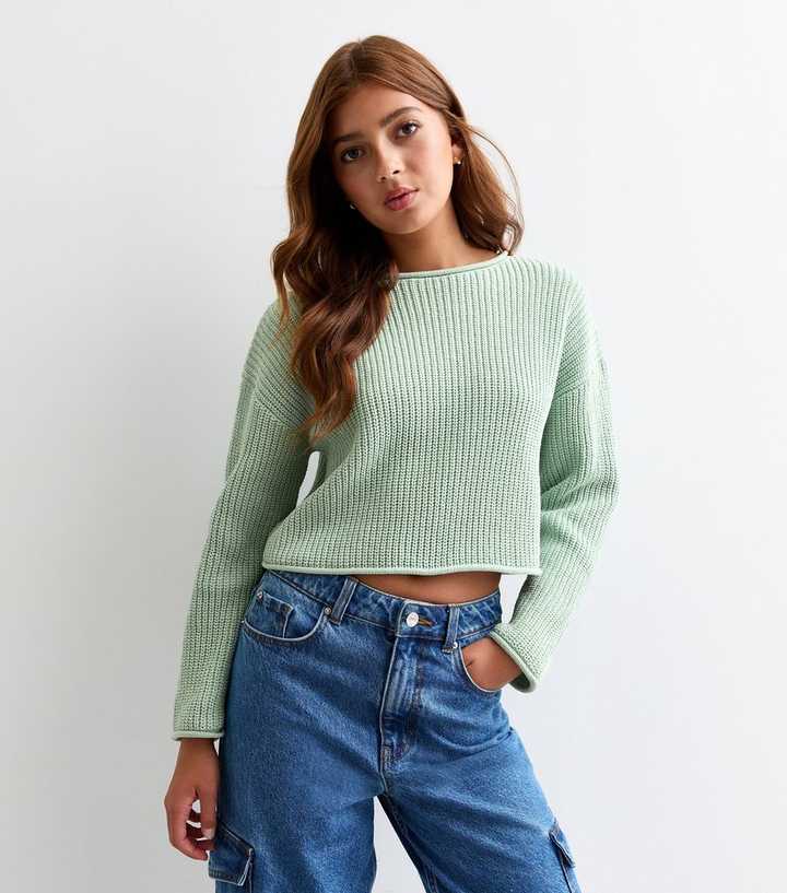 Jummer W Girls Green Chunky Knit Jumper | New Look
