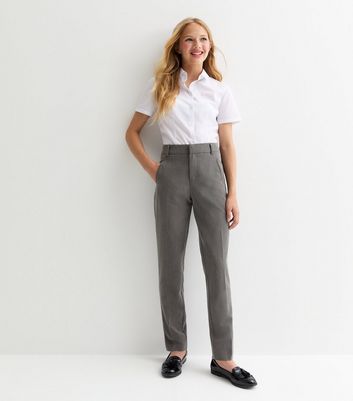 Ladies grey trousers with pockets best sale